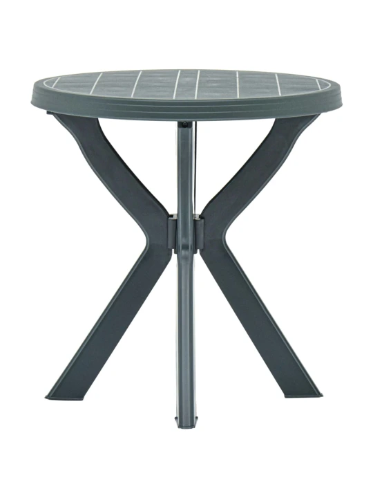 Bistro staliukas, žalios spalvos, plastikas, 70cm skersmens