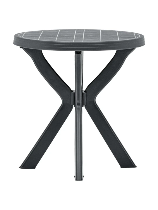 Bistro staliukas, antracito spalvos, plastikas, 70cm skersmens