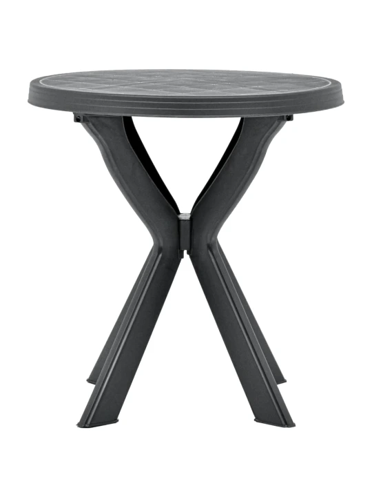 Bistro staliukas, antracito spalvos, plastikas, 70cm skersmens