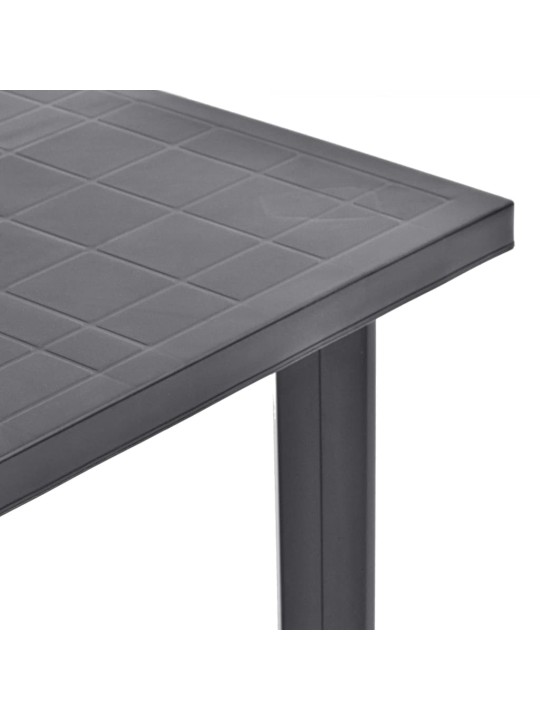Sodo stalas, antracito spalvos, 80x75x72cm, plastikas