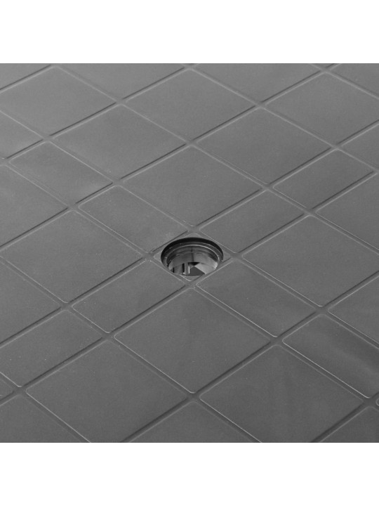 Sodo stalas, antracito spalvos, 80x75x72cm, plastikas