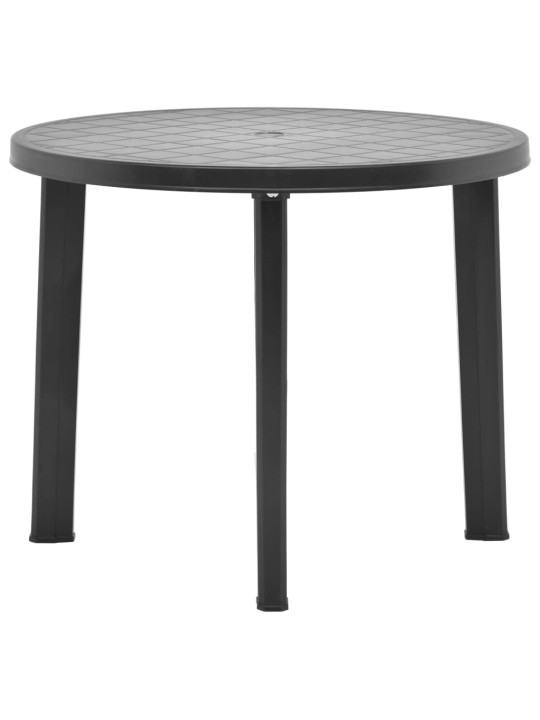 Sodo stalas, antracito spalvos, 89cm, plastikas