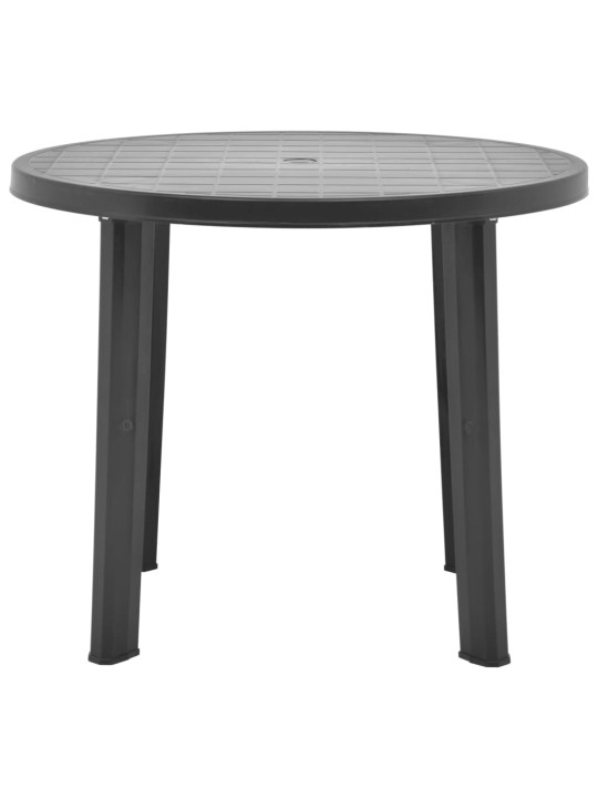 Sodo stalas, antracito spalvos, 89cm, plastikas