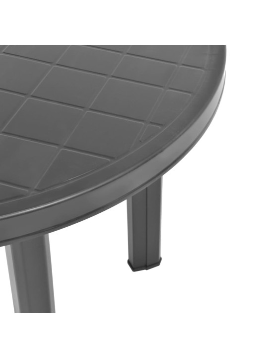 Sodo stalas, antracito spalvos, 89cm, plastikas