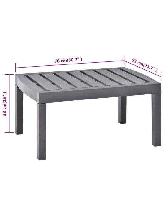 Sodo stalas, moka spalvos, 78x55x38cm, plastikas