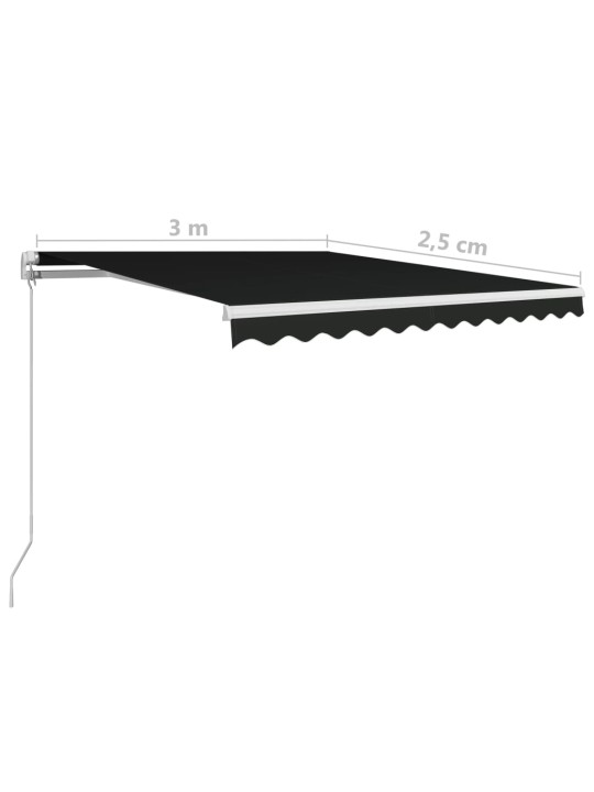 Rankiniu būdu ištraukiama markizė, antracito spalvos, 300x250cm