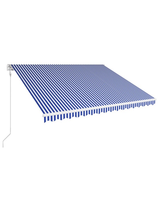 Ištraukiama markizė, mėlyna ir balta, 400x300cm, automatinė