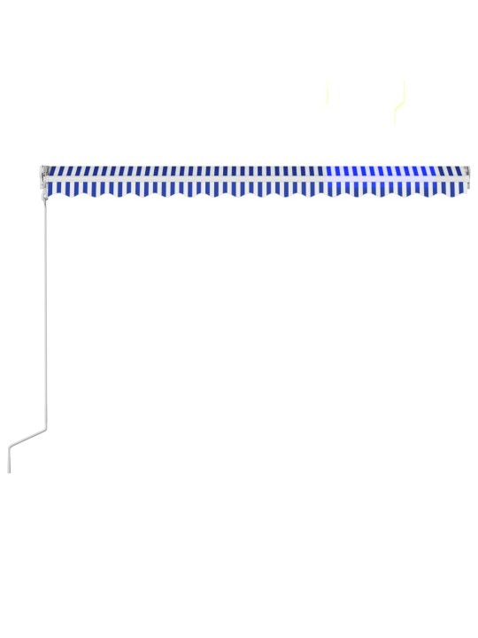 Ištraukiama markizė, mėlyna ir balta, 400x300cm, automatinė
