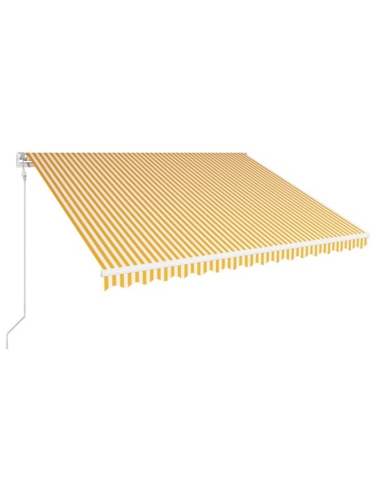 Ištraukiama markizė, geltona ir balta, 400x300cm, automatinė