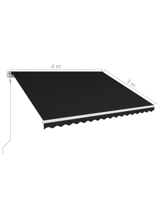 Ištraukiama markizė, antracito spalvos, 400x300cm, automatinė