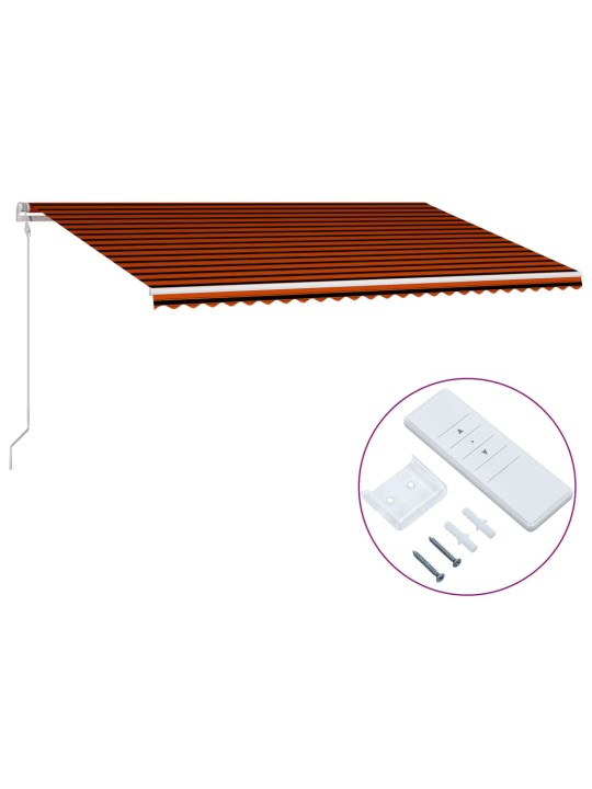 Ištraukiama markizė, oranžinė ir ruda, 600x300cm, automatinė