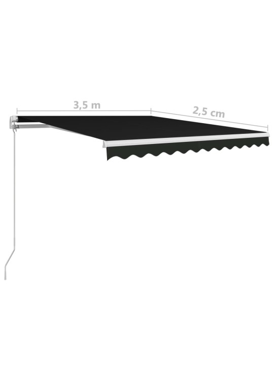 Rankiniu būdu ištraukiama markizė, antracito spalvos, 350x250cm