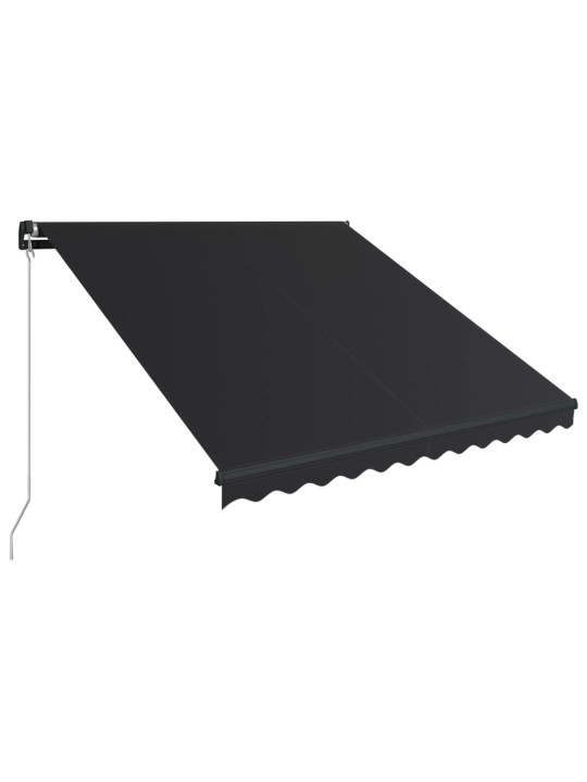 Rankiniu būdu ištraukiama markizė su LED, antracito, 350x250cm