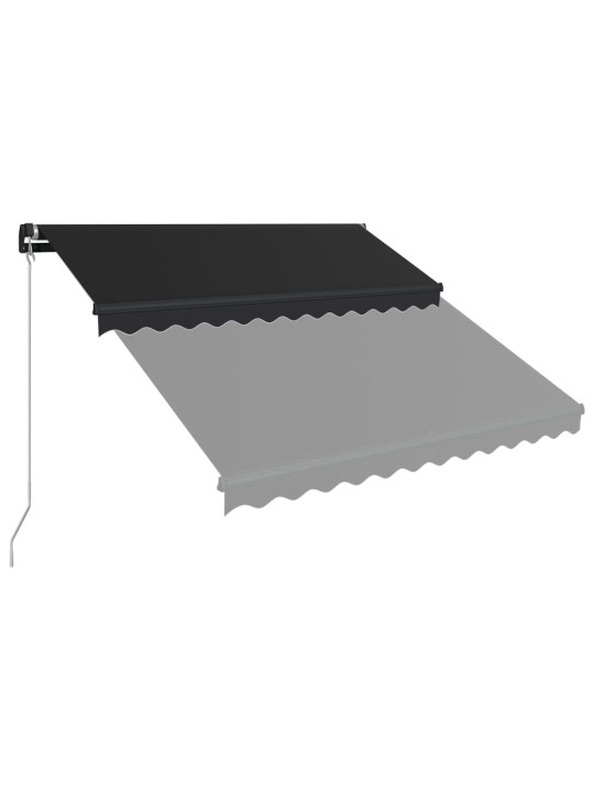 Rankiniu būdu ištraukiama markizė su LED, antracito, 350x250cm
