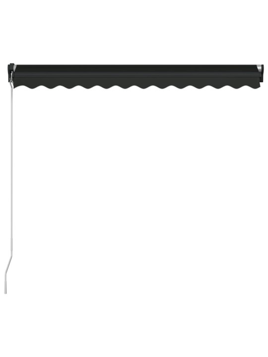 Rankiniu būdu ištraukiama markizė su LED, antracito, 350x250cm