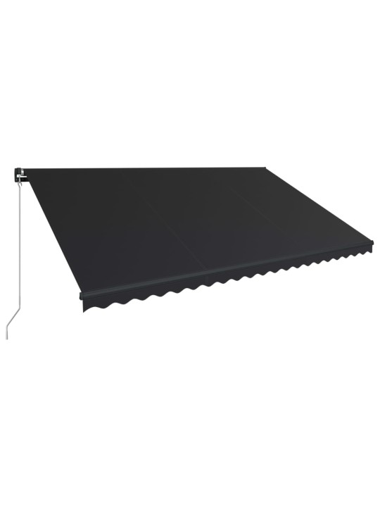 Rankiniu būdu ištraukiama markizė su LED, antracito, 500x300cm