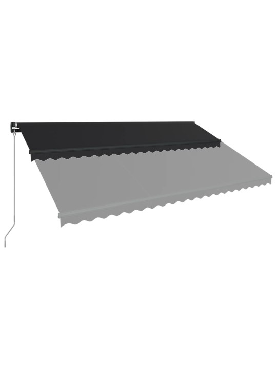 Rankiniu būdu ištraukiama markizė su LED, antracito, 500x300cm