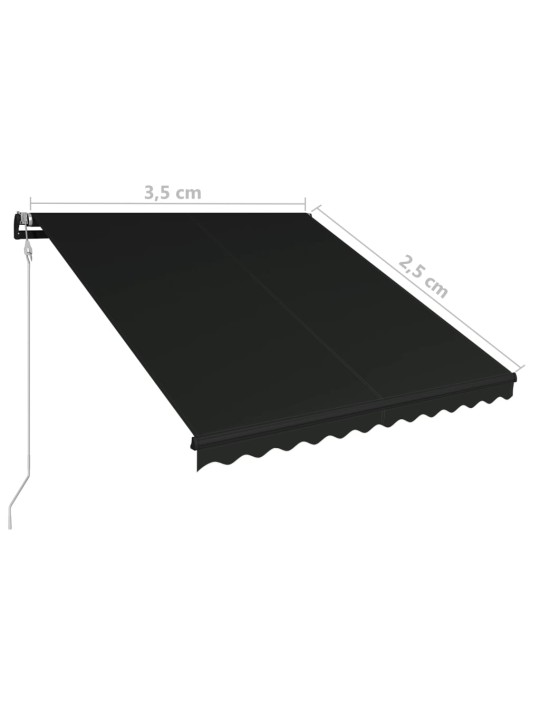 Ištraukiama markizė, antracito, 350x250cm, automatiškai valdoma