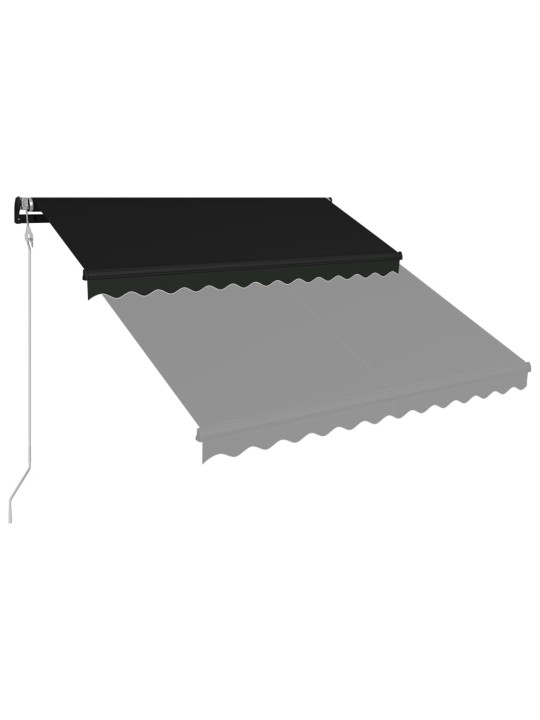 Ištraukiama markizė su vėjo jutikliu/LED, antracito, 300x250cm
