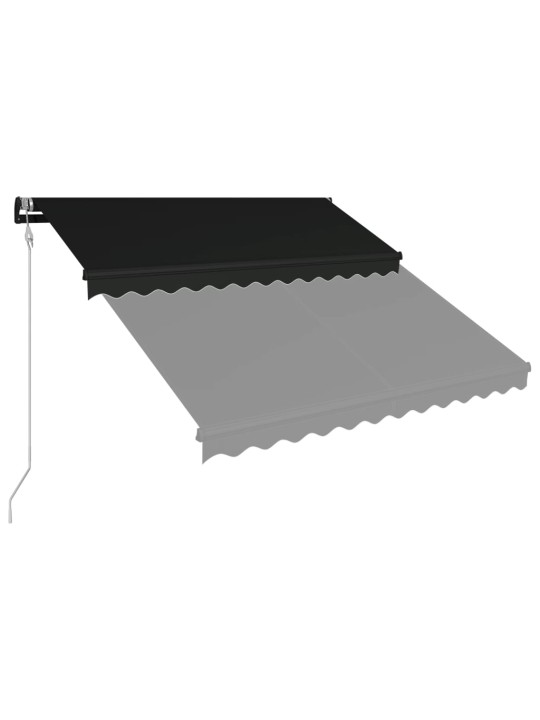 Ištraukiama markizė su vėjo jutikliu/LED, antracito, 350x250cm