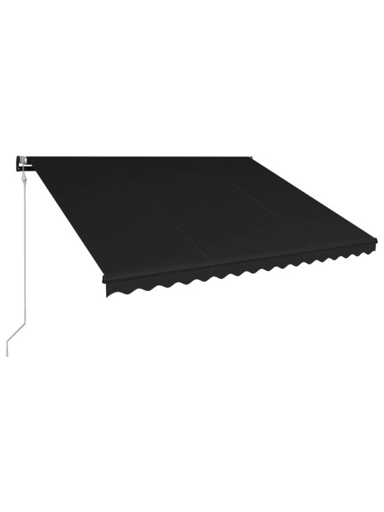 Ištraukiama markizė su vėjo jutikliu/LED, antracito, 400x300cm