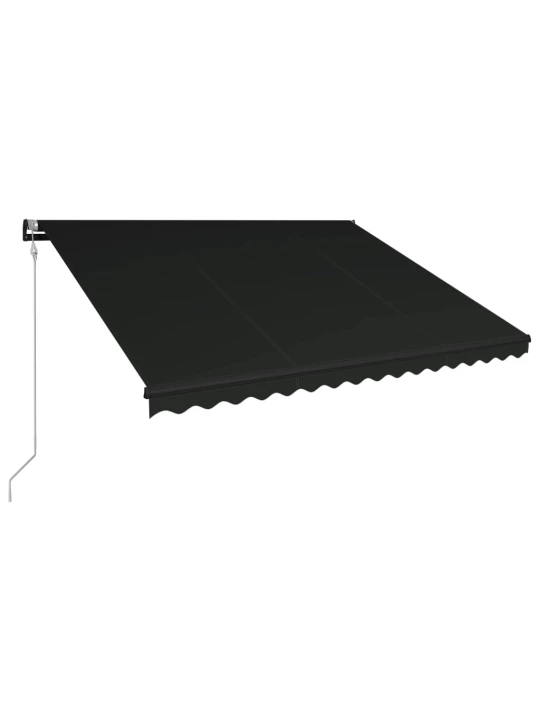 Ištraukiama markizė su vėjo jutikliu/LED, antracito, 400x300cm