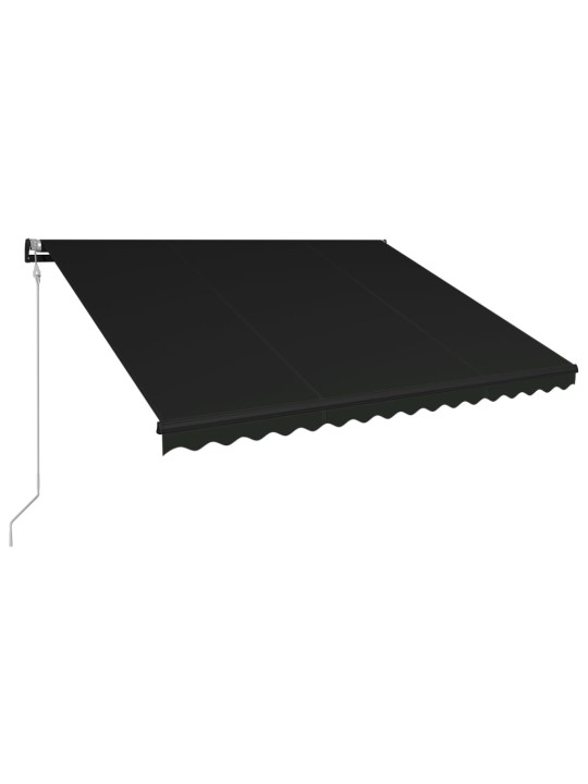 Ištraukiama markizė su vėjo jutikliu/LED, antracito, 450x300cm
