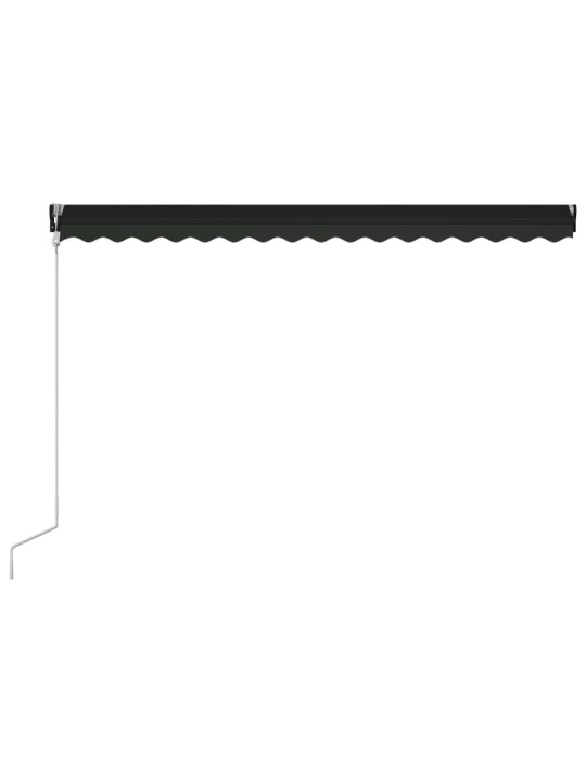 Ištraukiama markizė su vėjo jutikliu/LED, antracito, 450x300cm