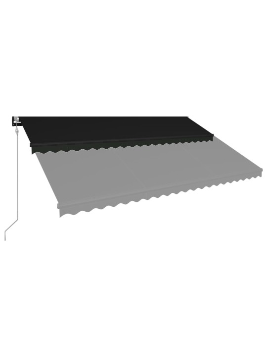 Ištraukiama markizė su vėjo jutikliu/LED, antracito, 500x300cm