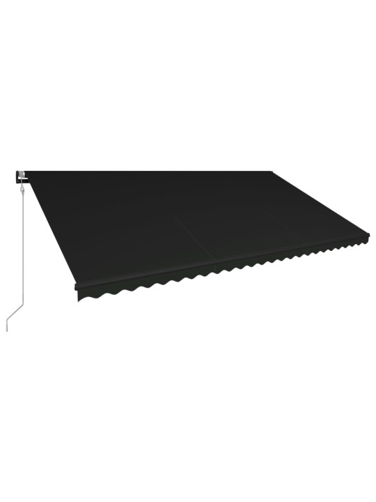 Ištraukiama markizė su vėjo jutikliu/LED, antracito, 600x300cm