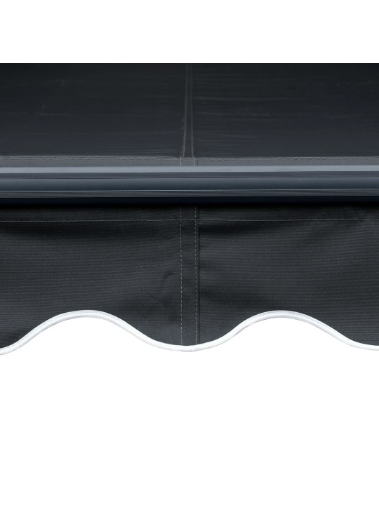 Ištraukiama markizė su vėjo jutikliu/LED, antracito, 600x300cm
