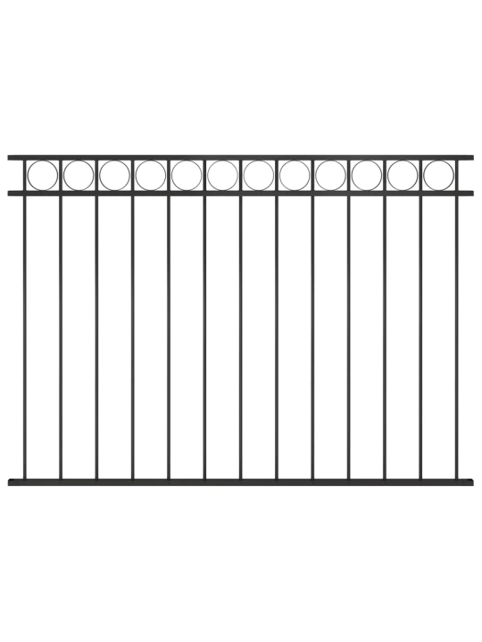 Tvoros segmentas, juodos spalvos, 1,7x1,2m, plienas