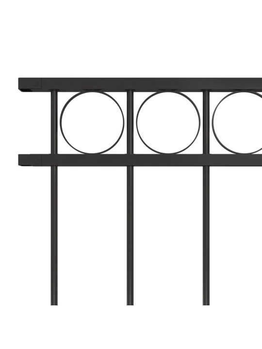Tvoros segmentas, juodos spalvos, 1,7x1,2m, plienas
