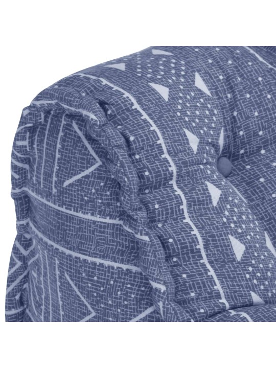 Modulinis pufas, indigo spalvos, audinys