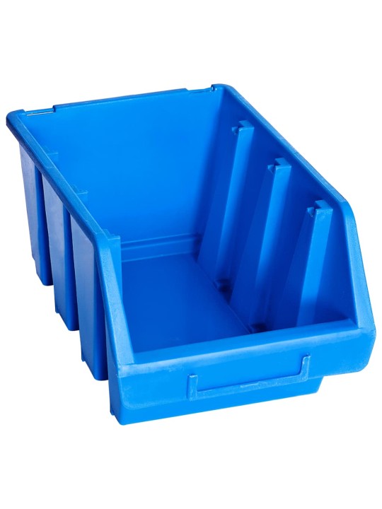 Sudedamos sandėliavimo dėžės, 20vnt., mėlynos, plastikas