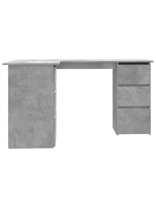 Kampinis rašomasis stalas, betono pilkas, 145x100x76cm, MDP