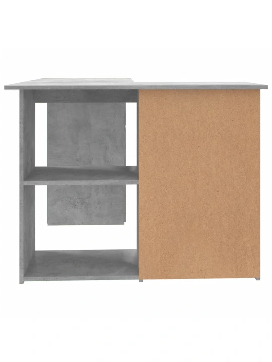 Kampinis rašomasis stalas, betono pilkas, 145x100x76cm, MDP