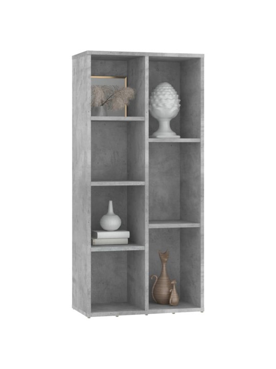 Spintelė knygoms, betono pilkos spalvos, 50x25x106cm, MDP