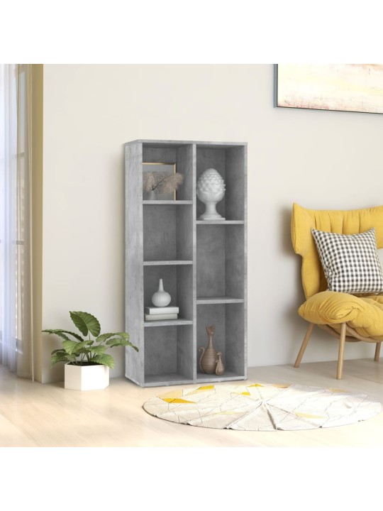 Spintelė knygoms, betono pilkos spalvos, 50x25x106cm, MDP