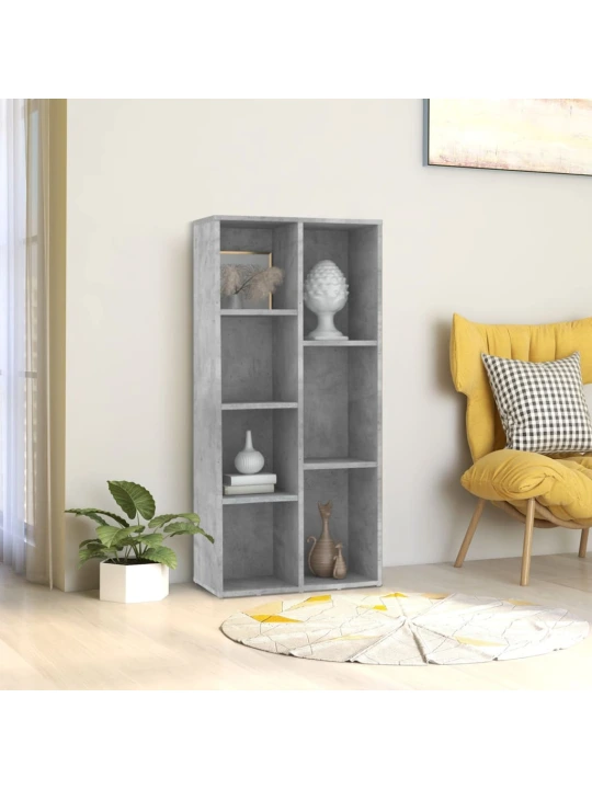 Spintelė knygoms, betono pilkos spalvos, 50x25x106cm, MDP