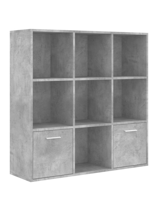 Spintelė knygoms, betono pilkos spalvos, 98x30x98cm, MDP