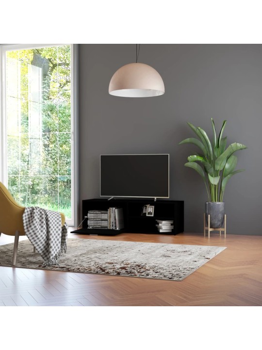 Televizoriaus spintelė, juodos spalvos, 120x34x37cm, MDP