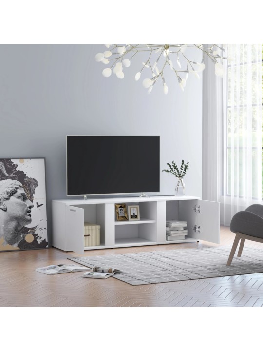 Televizoriaus spintelė, balta, 120x34x37cm, MDP
