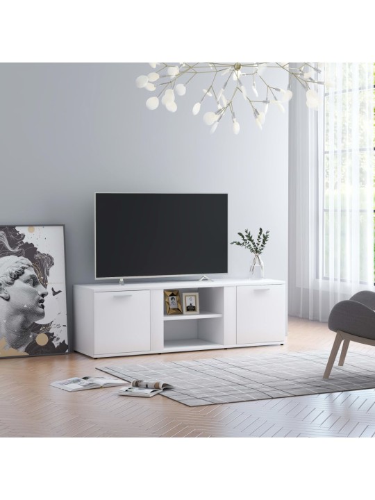 Televizoriaus spintelė, balta, 120x34x37cm, MDP
