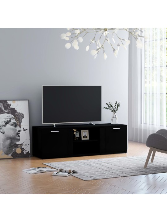 Televizoriaus spintelė, juodos spalvos, 120x34x37cm, MDP