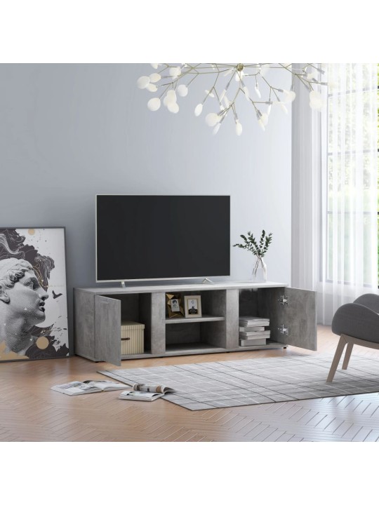 Televizoriaus spintelė, betono pilkos spalvos, 120x34x37cm, MDP