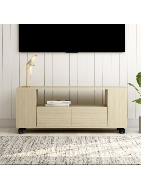 Televizoriaus spintelė, ąžuolo, 120x35x48 cm, apdirbta mediena