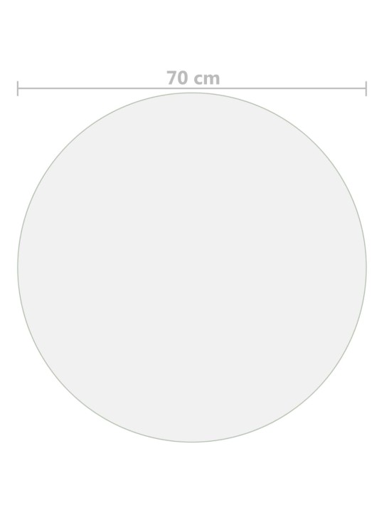 Stalo apsauga, permatoma, 70cm skersmens, 2mm, PVC