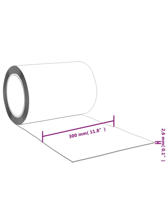 Juostų užuolaidai ritinys, PVC, 3x300mm, 25m