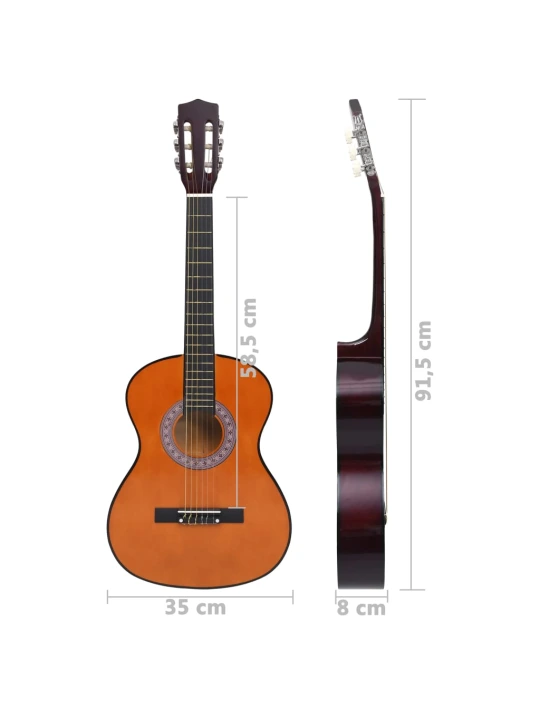 Klasikinė gitara pradedantiesiems, 3/4 36", amerikinė liepa